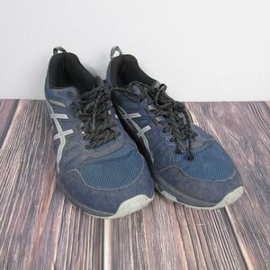 Asics Navy and Gray Running Shoes